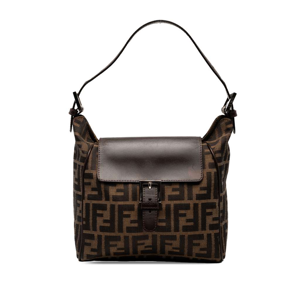 Fendi Zucca Canvas Shoulder Bag