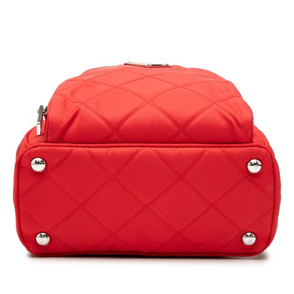 Prada Impuntu Tessuto Backpack Red Very good - Inside View