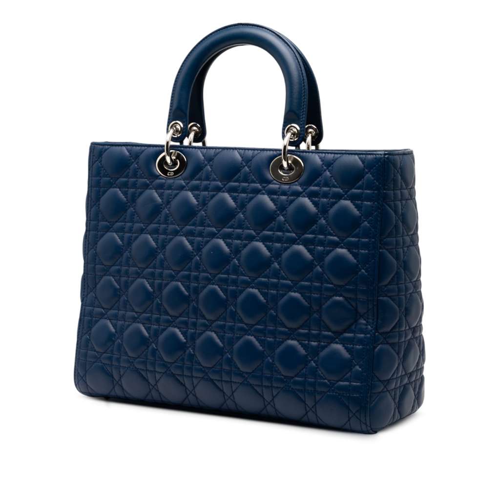 Dior Large Lambskin Cannage Lady Dior - 2