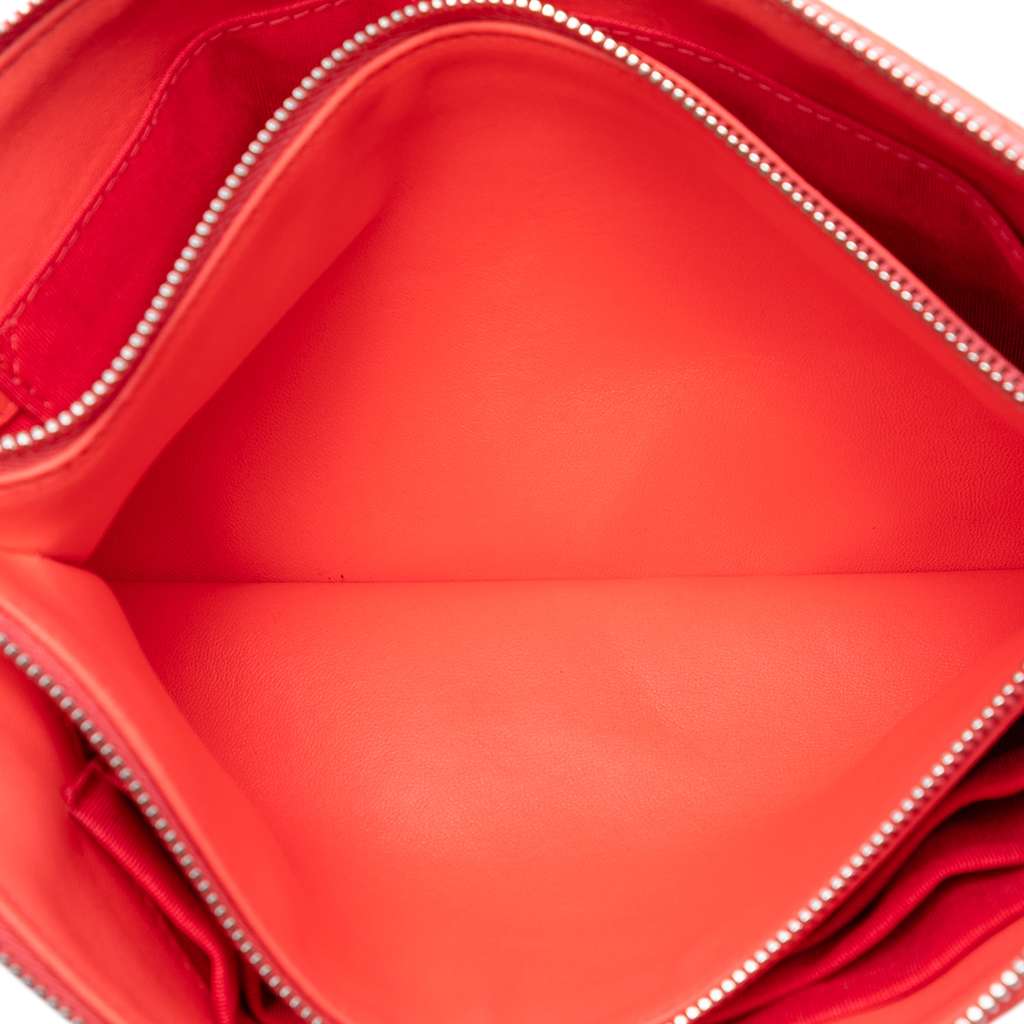 Chanel CC Chevron Calfskin Zip Clutch - 4