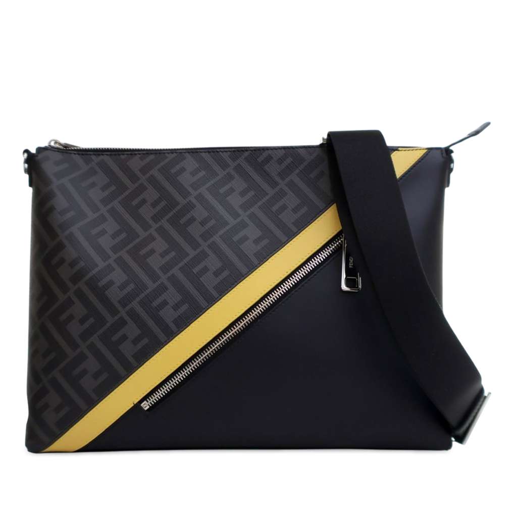 Fendi Zucca Coated Canvas Diagonal Crossbody