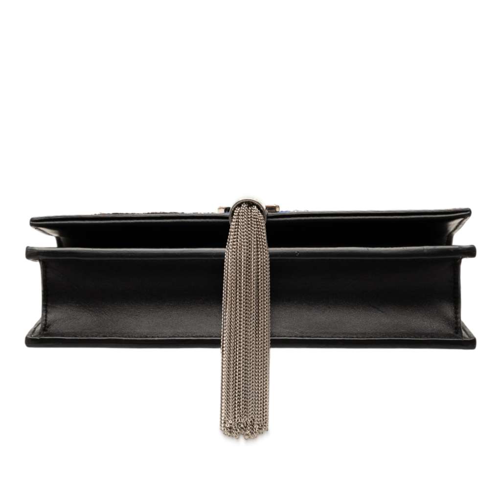 Saint Laurent Calfskin Cloud Star Applique Classic Monogram Kate Tassel Wallet on Chain - 3