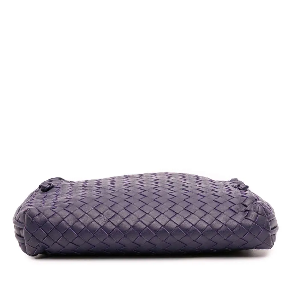 Bottega Veneta Nappa Intrecciato Nodini Crossbody Blue Leather Good - Inside View