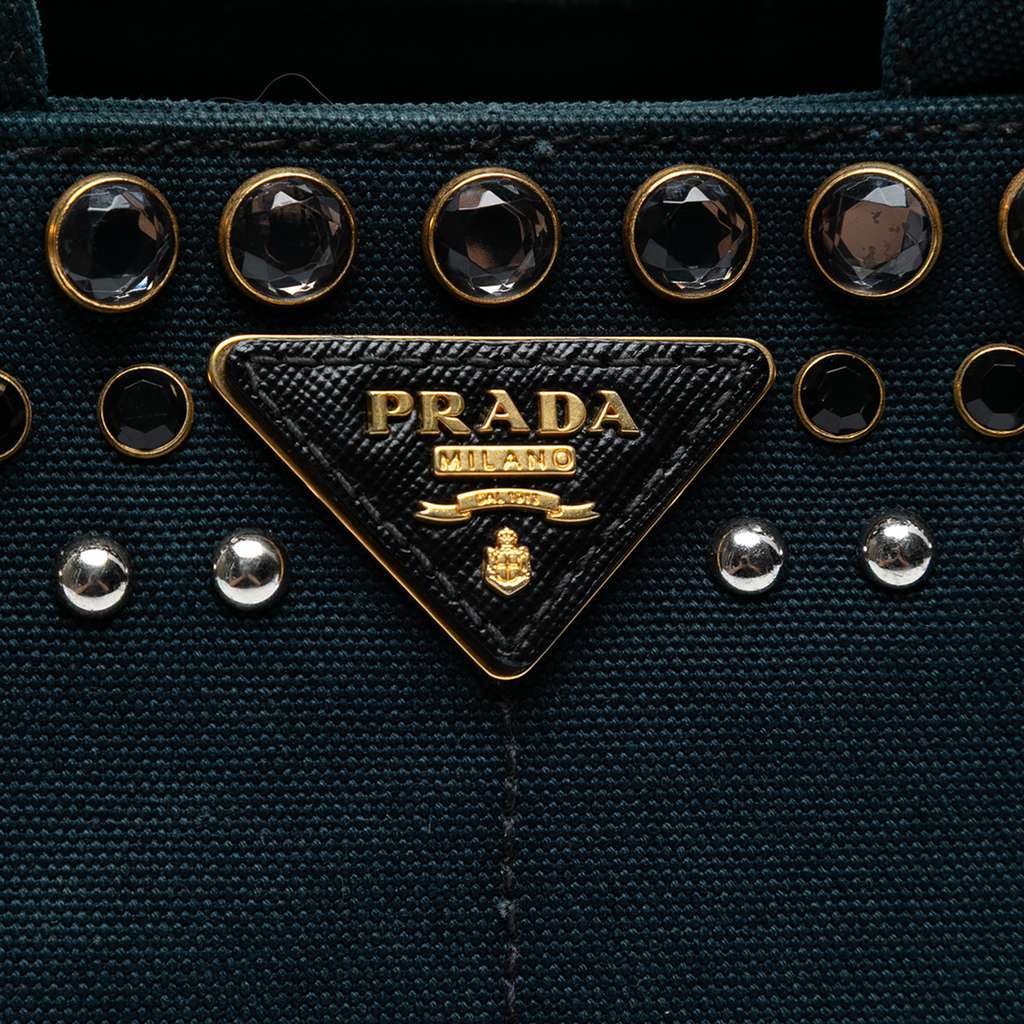 Prada Small Canvas Canapa Bijoux Satchel - 5