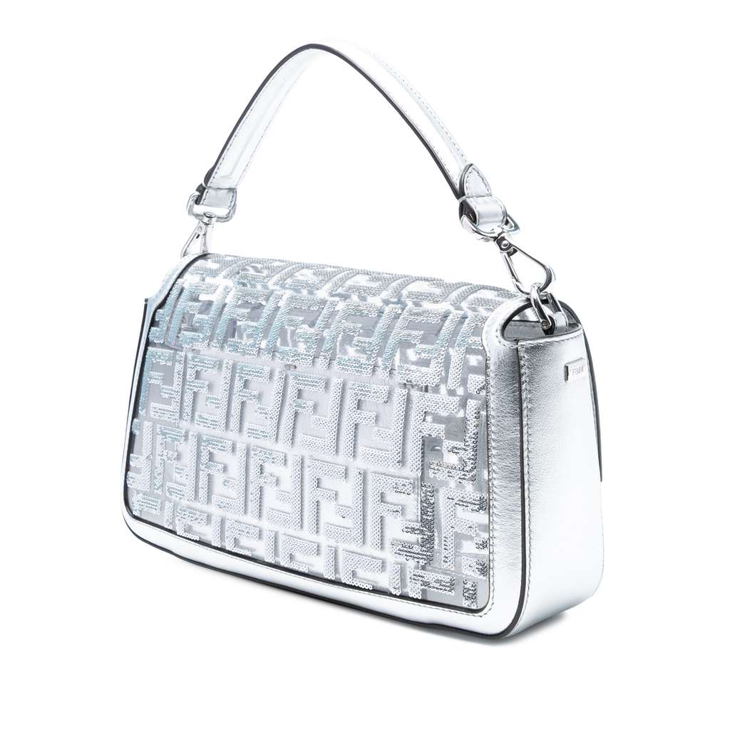 Fendi Nicki Minaj Medium Sequined PVC FF 1974 Baguette Satchel - Back view