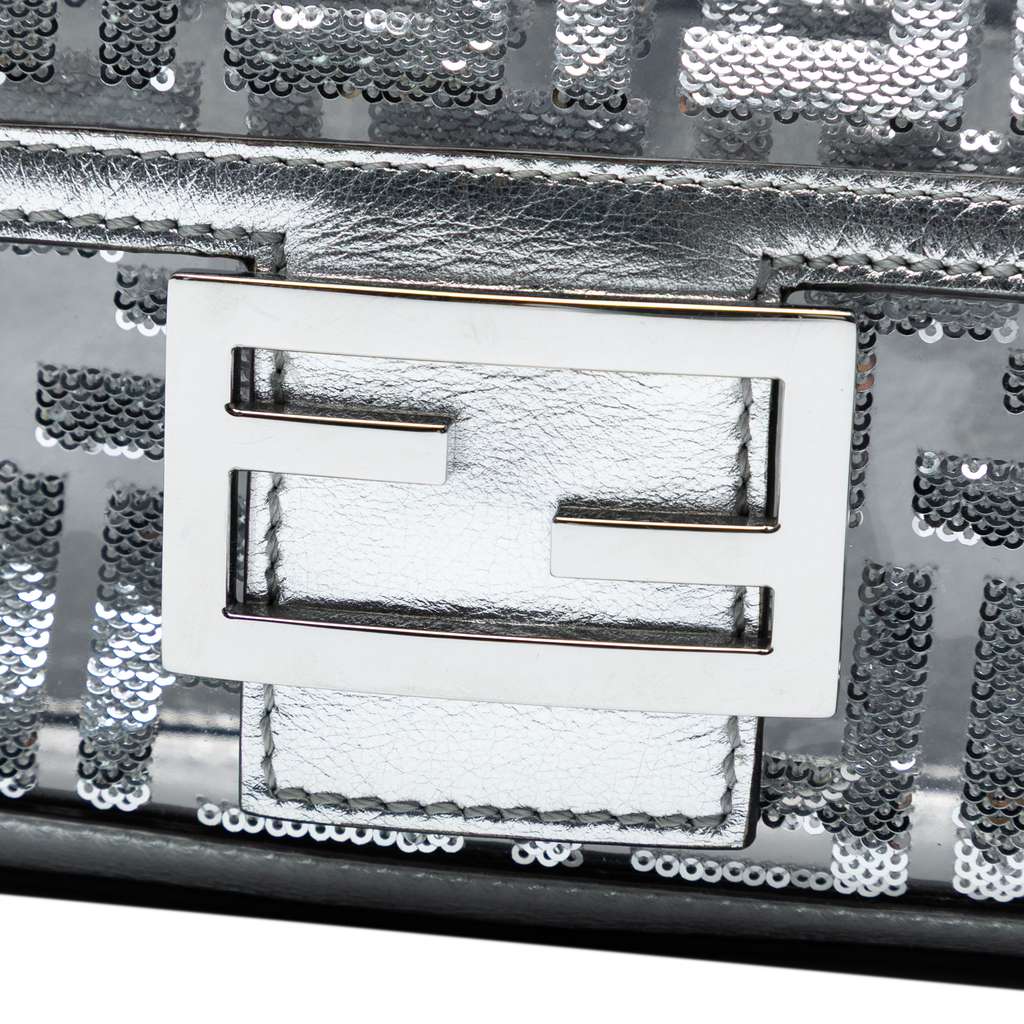 Fendi Nicki Minaj Medium Sequined PVC FF 1974 Baguette Satchel - Side view