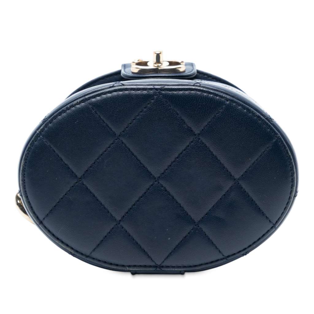 Chanel Small Quilted Lambskin Resin Elegant Chain Tubular Vanity Case - Image 6