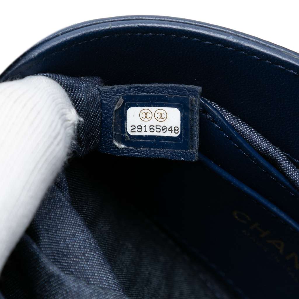 Chanel Small Quilted Lambskin Resin Elegant Chain Tubular Vanity Case - Side view