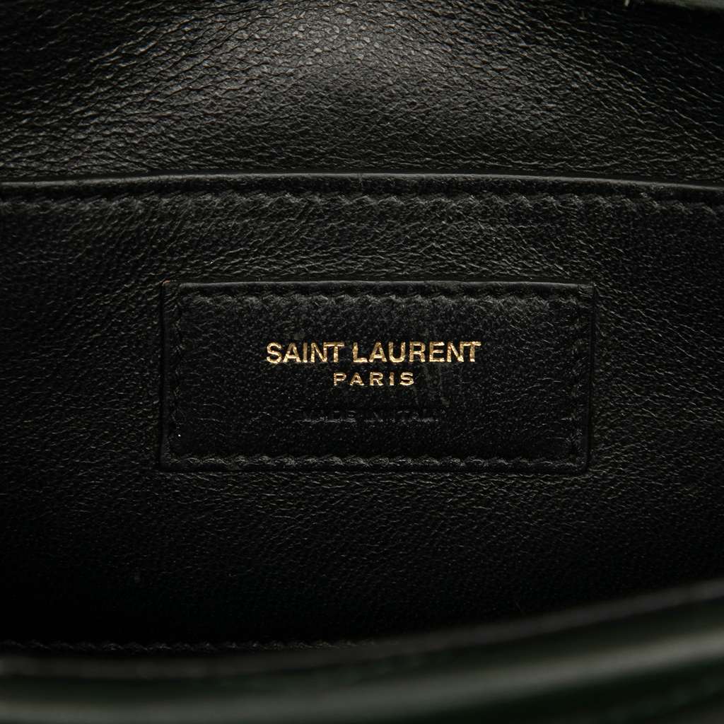 Saint Laurent Small Chevron Lambskin Monogram Sulpice Bag - Side view