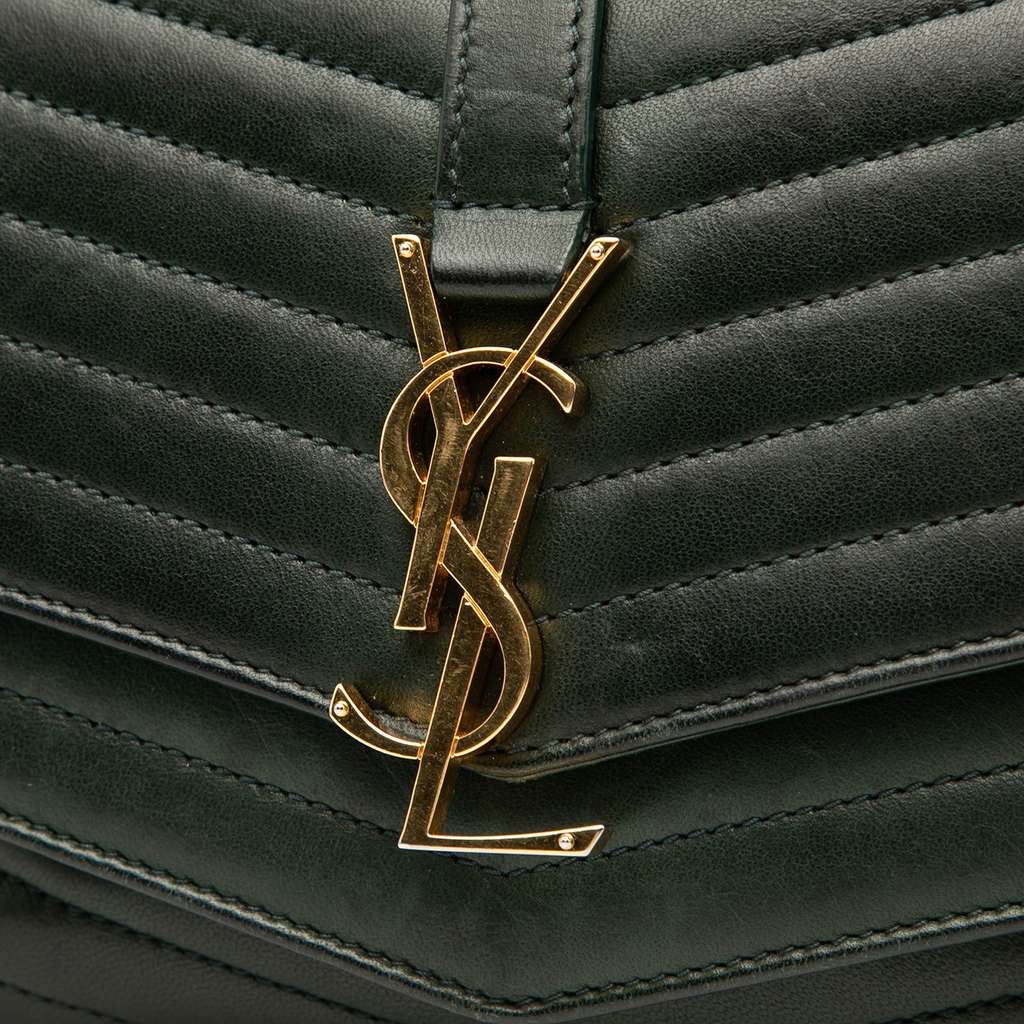 Saint Laurent Small Chevron Lambskin Monogram Sulpice Bag - Detail 2