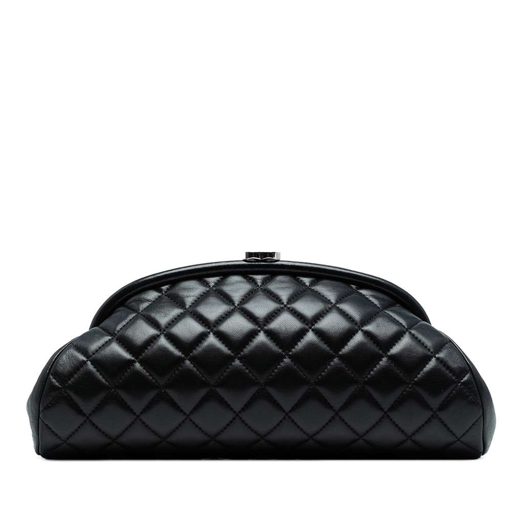 Chanel Quilted Lambskin Frame Clutch