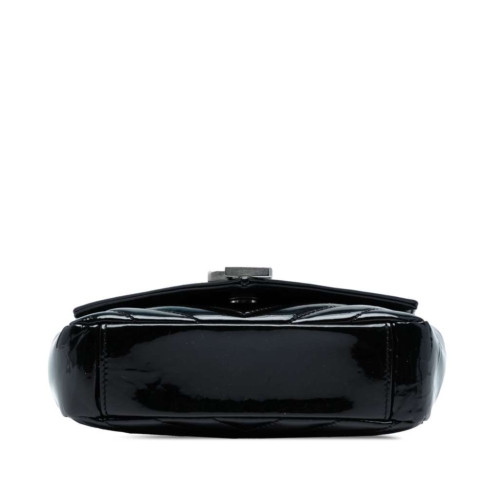 Saint Laurent Baby Patent Chevron Classic Monogram Chain Bag - Image 6