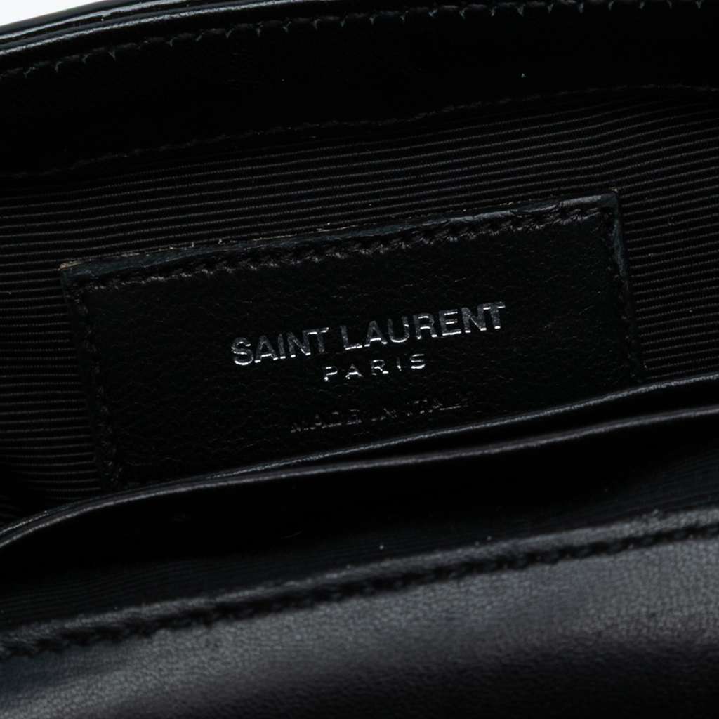 Saint Laurent Baby Patent Chevron Classic Monogram Chain Bag - Side view