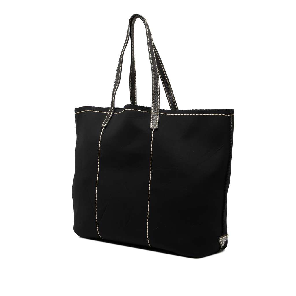 Prada Neoprene Logo Shopping Tote - Back view