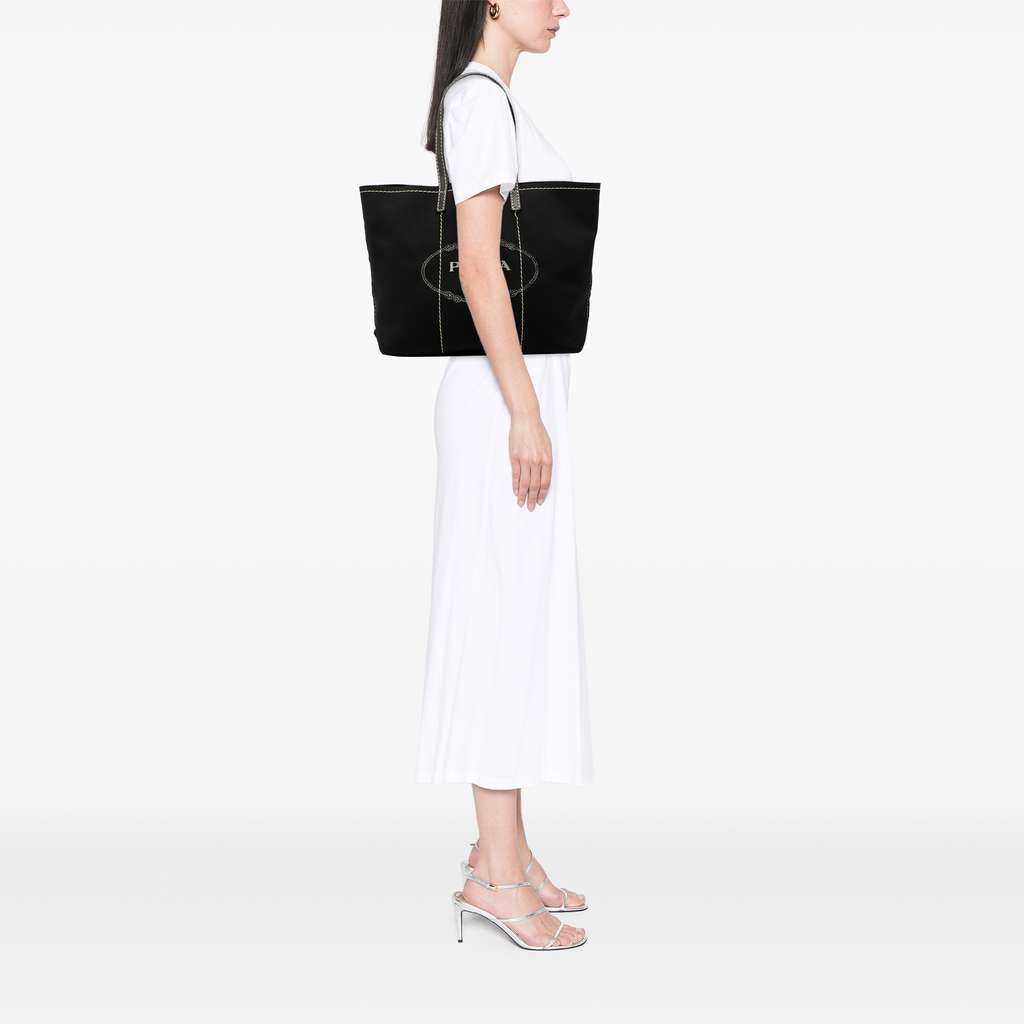 Prada Neoprene Logo Shopping Tote - Detail 1