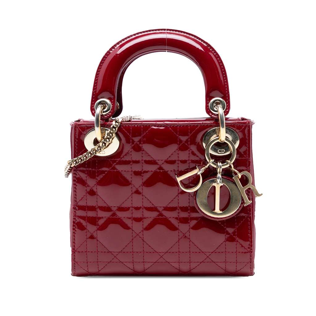Dior Mini Patent Cannage Lady Dior