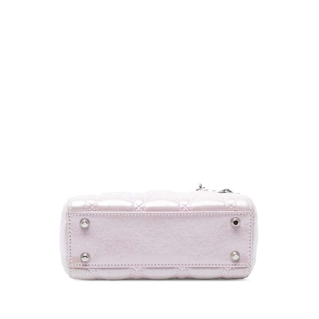 Dior Mini Iridescent Lambskin Cannage Lady Dior - Image 6