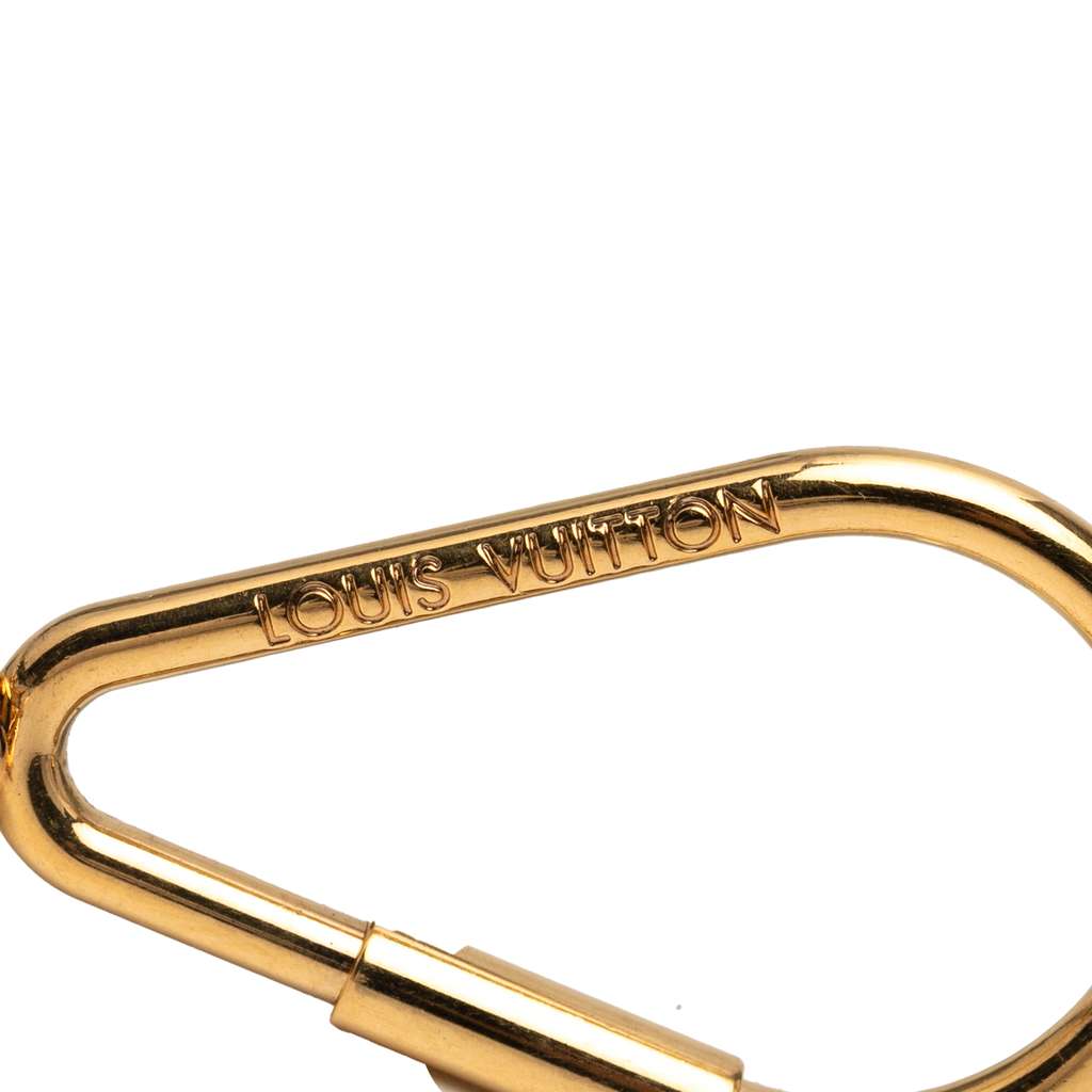 Louis Vuitton Gold Plated Enamel Puzzle Key Ring and Bag Charm - 4