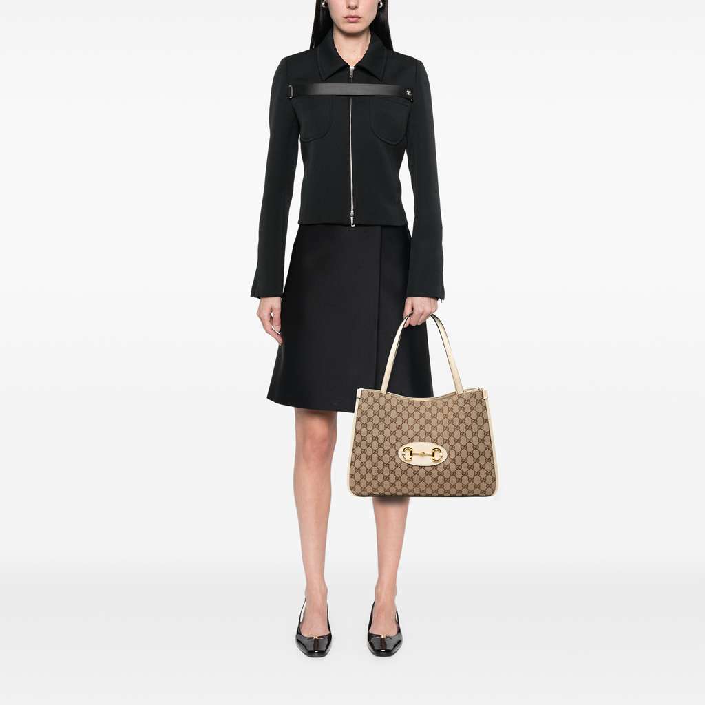 Gucci Medium GG Canvas Horsebit 1955 Tote - Detail 2