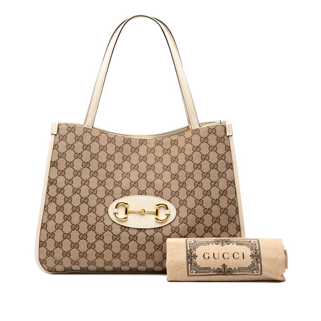 Gucci Medium GG Canvas Horsebit 1955 Tote - Image 10