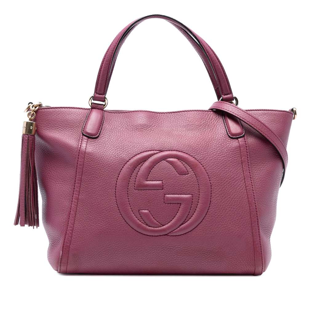 Gucci Small Pebbled Leather Soho Cellarius Satchel