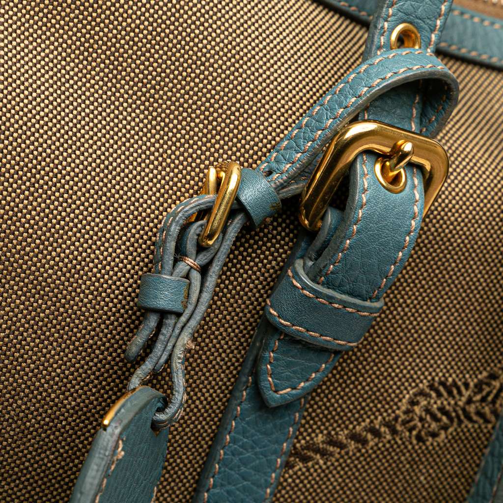 Prada Canvas Canapa Logo Satchel - Image 13