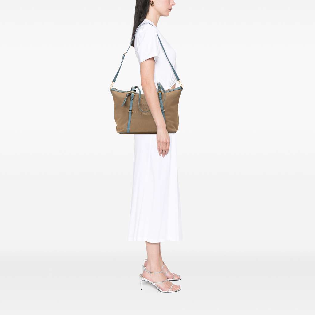 Prada Canvas Canapa Logo Satchel - Image 14