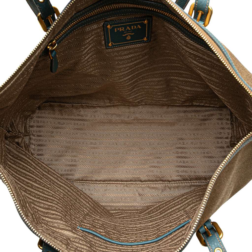 Prada Canvas Canapa Logo Satchel - 4