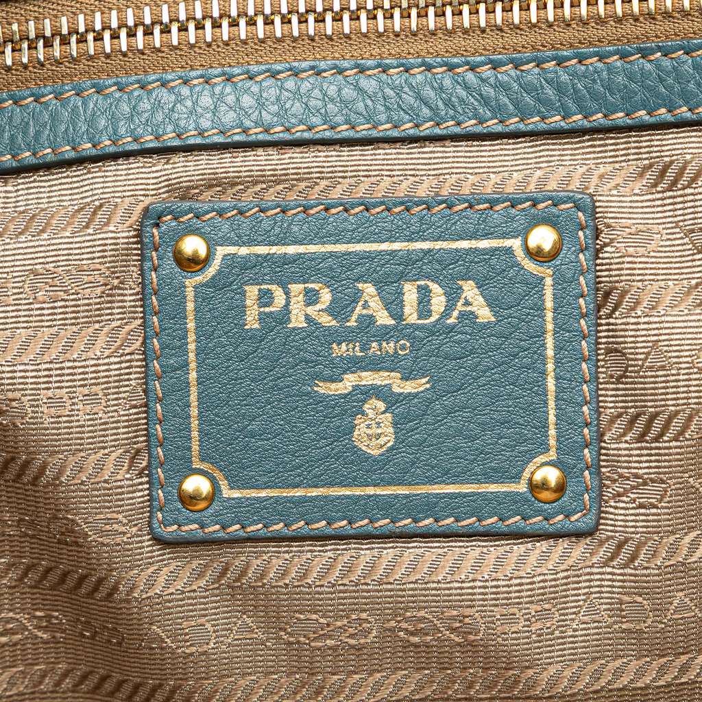 Prada Canvas Canapa Logo Satchel - Side view