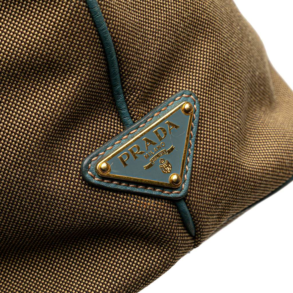 Prada Canvas Canapa Logo Satchel - Image 12