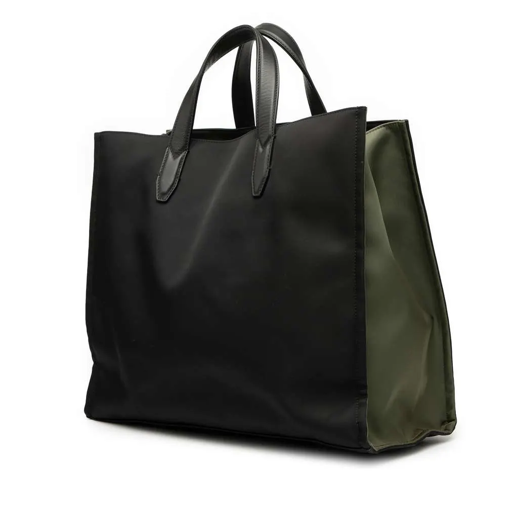 Fendi Large Nylon Think Fendi Yes Shopper Tote Black Good - Back View