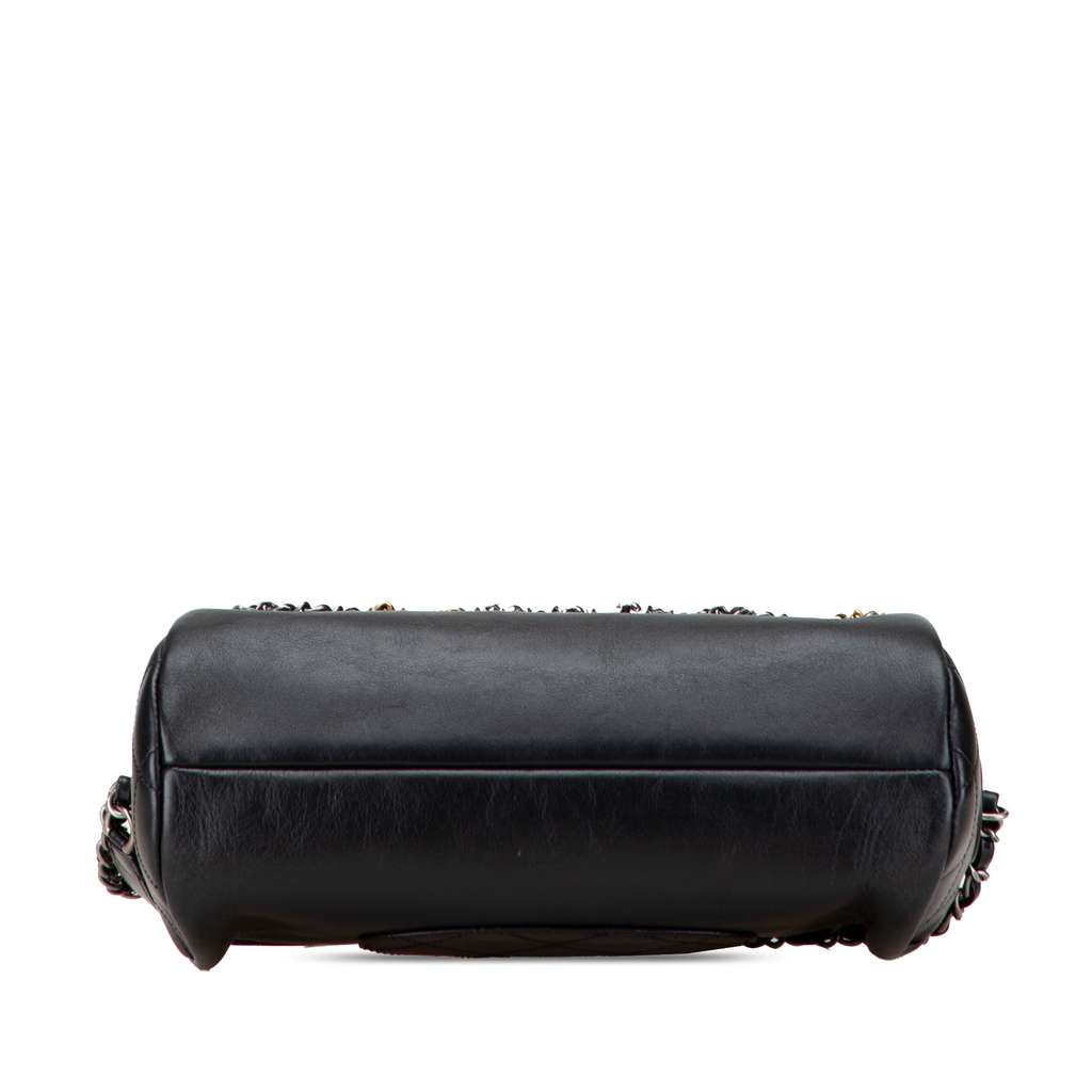 Chanel Calfskin Signature Chain Signe Bowling Bag - Image 6