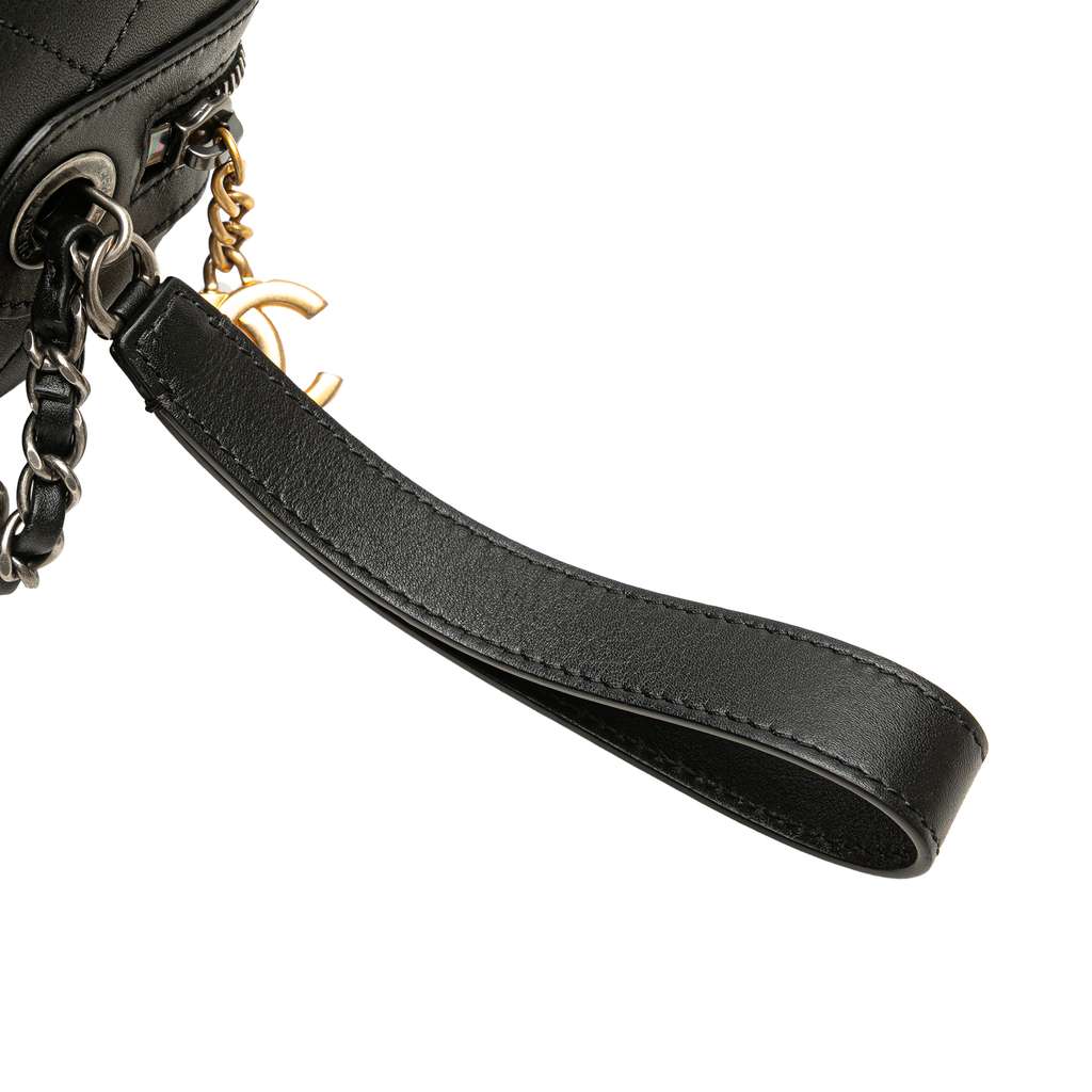 Chanel Calfskin Signature Chain Signe Bowling Bag - Image 10