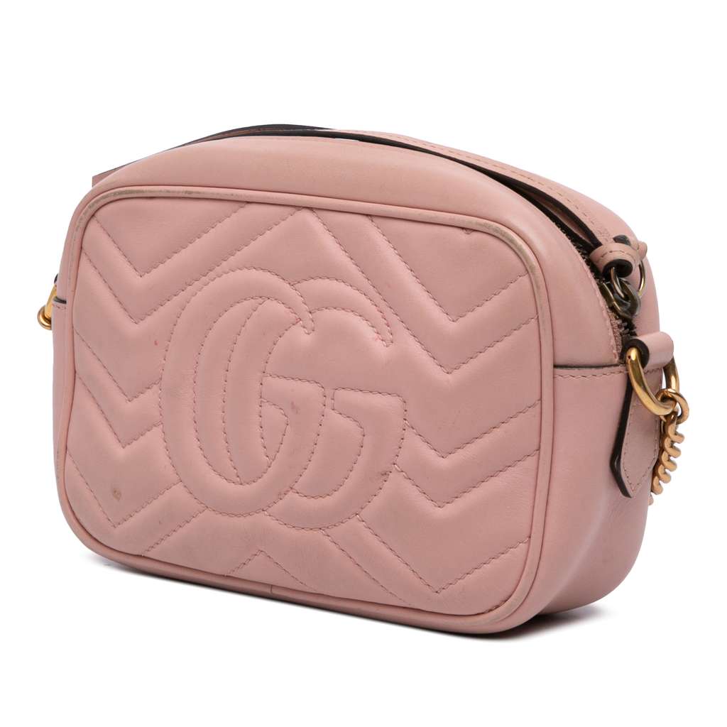 Gucci Mini GG Marmont Matelasse Leather Crossbody - Back view