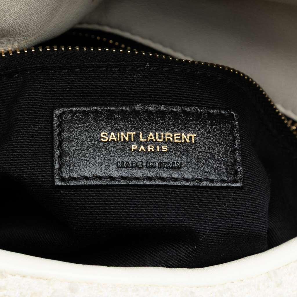Saint Laurent Small Boucle Tweed Loulou Puffer Shoulder Bag - Side view