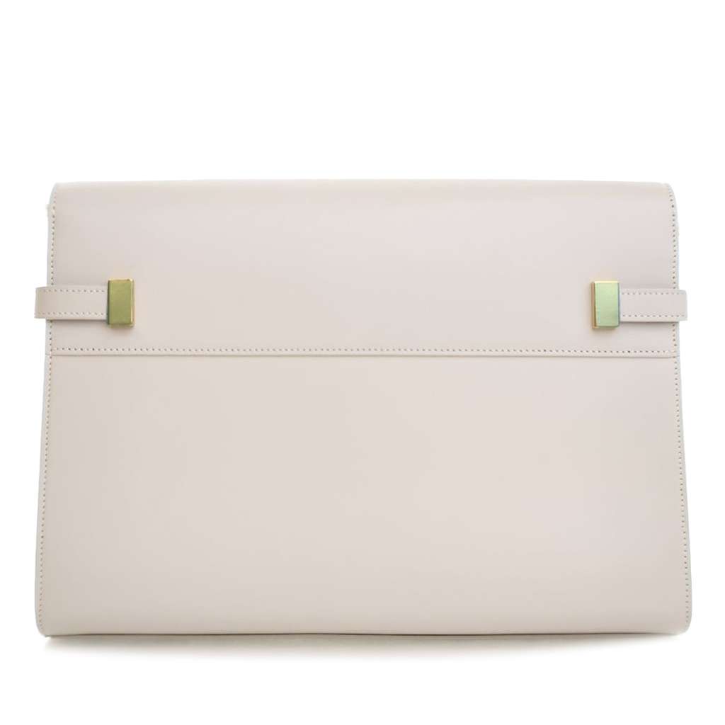 Saint Laurent Medium Leather Manhattan Shoulder Bag - Back view