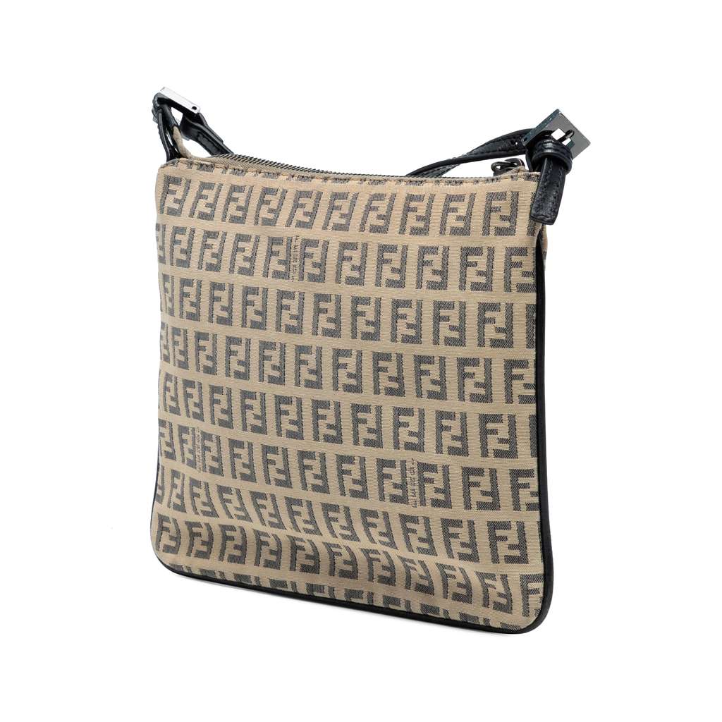 Fendi Zucchino Canvas Crossbody - Back view