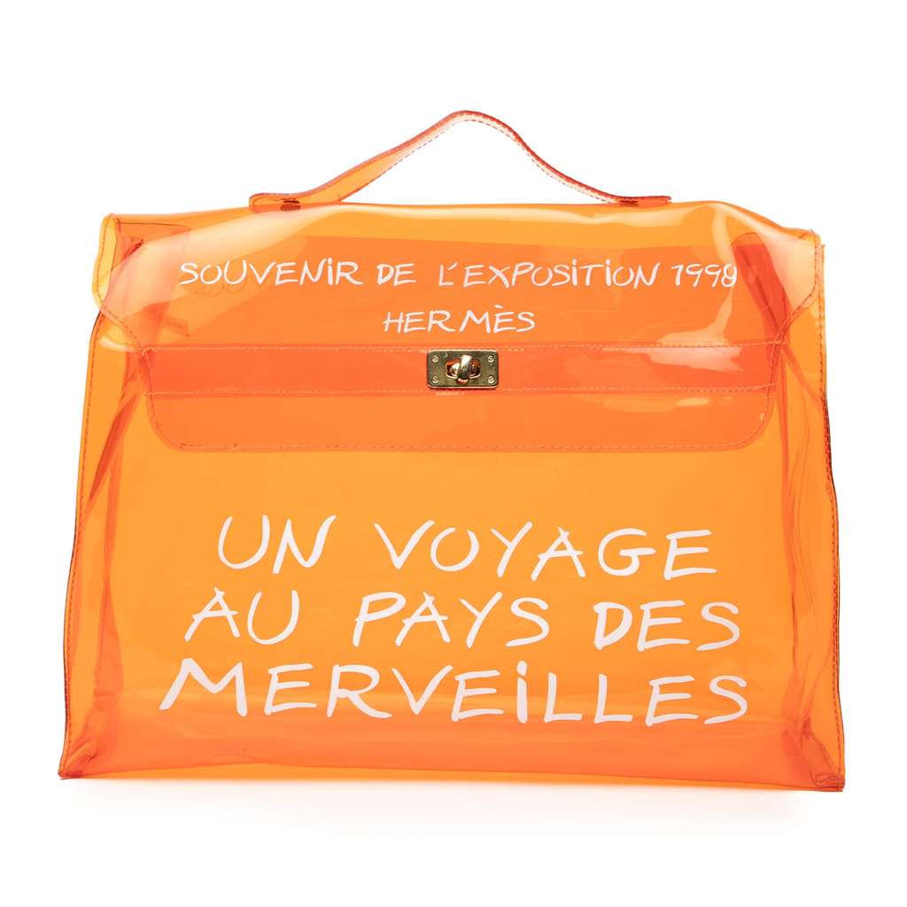 Hermès Vinyl Souvenir De L Exposition Kelly Handbag