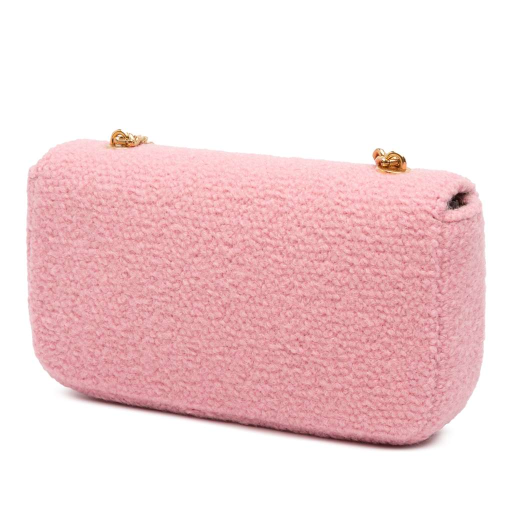 Celine Tweed Claude Chain Shoulder Bag - Back view