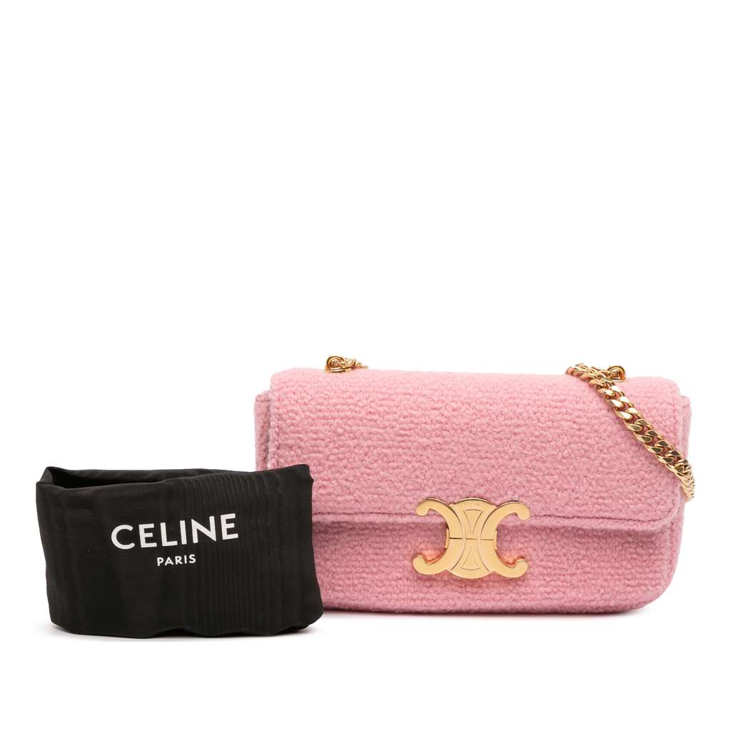 Celine Tweed Claude Chain Shoulder Bag - Image 13