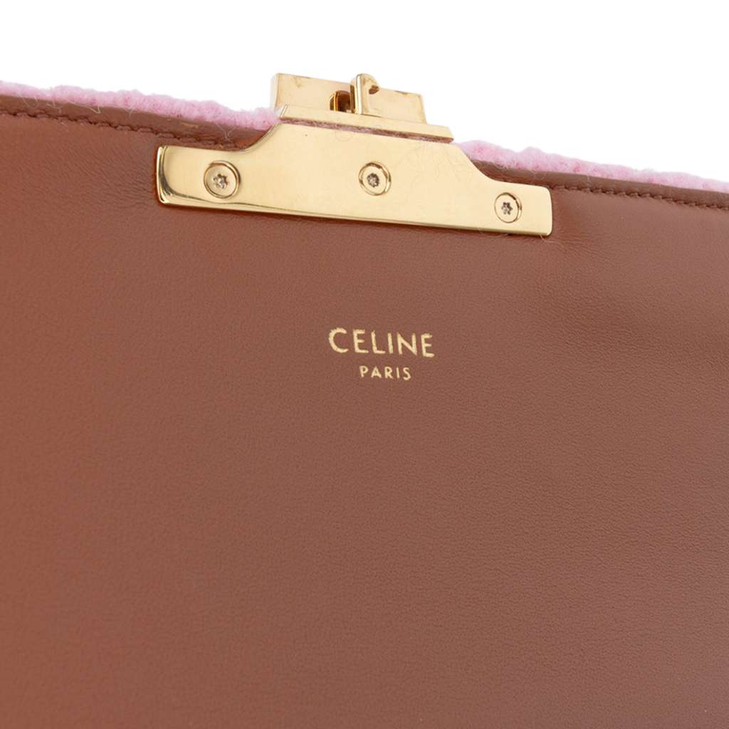 Celine Tweed Claude Chain Shoulder Bag - Side view