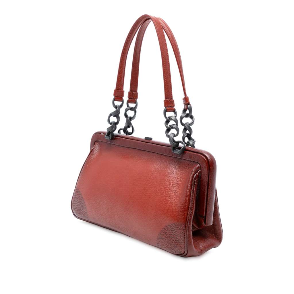 Bottega Veneta Leather Doctor Frame Handbag - Back view