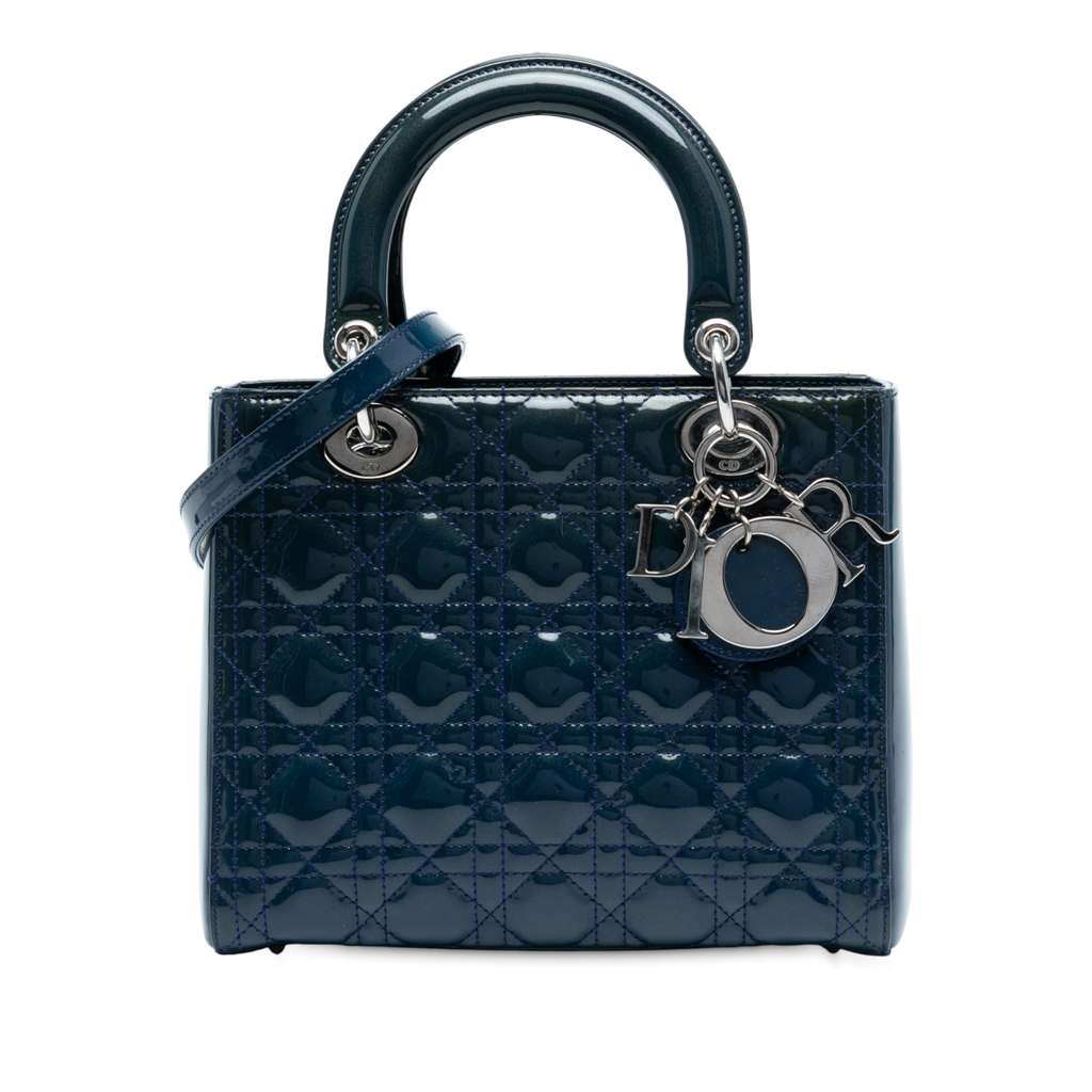 Dior Medium Patent Cannage Lady Dior