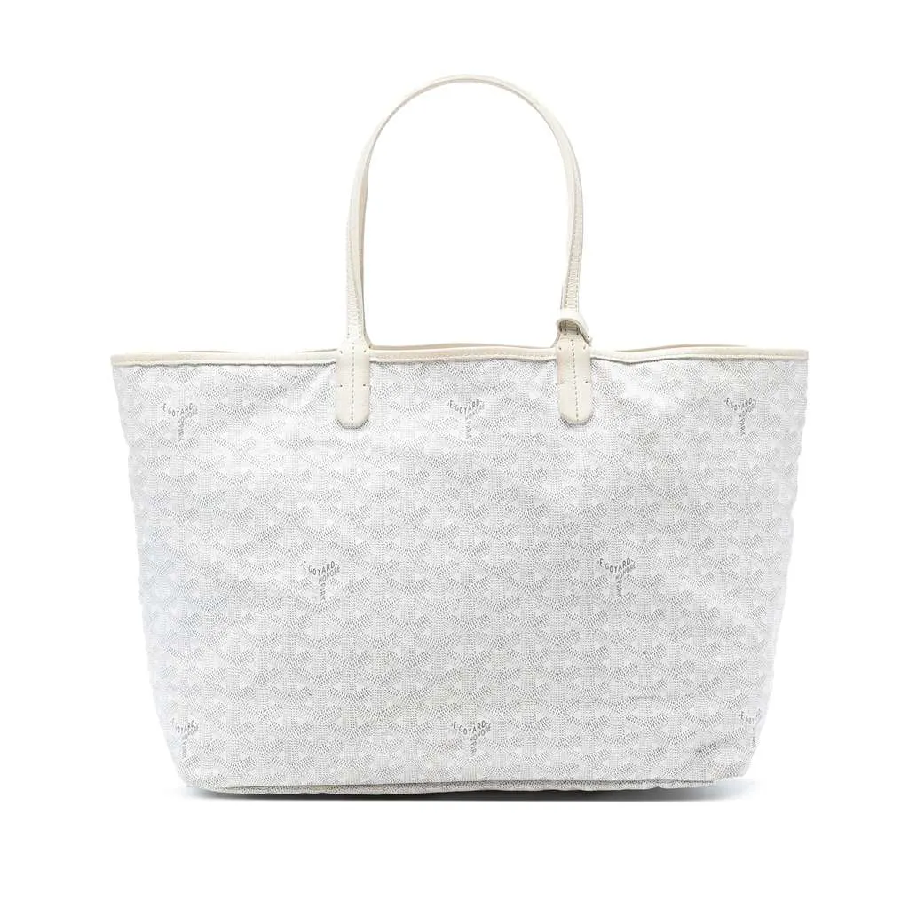 Goyard Goyardine Saint Louis PM White Canvas Very good - Front View