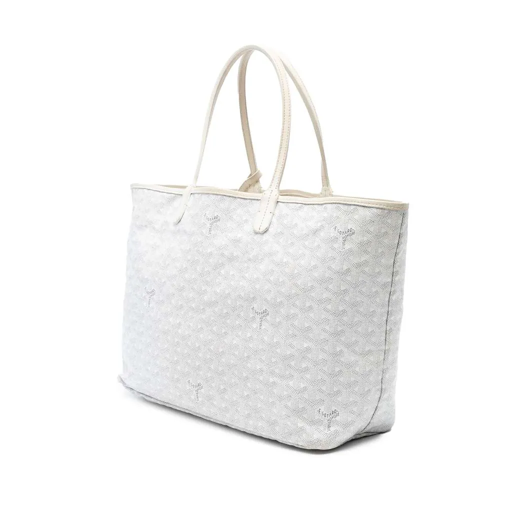 Goyard Goyardine Saint Louis PM White Canvas Very good - Back View