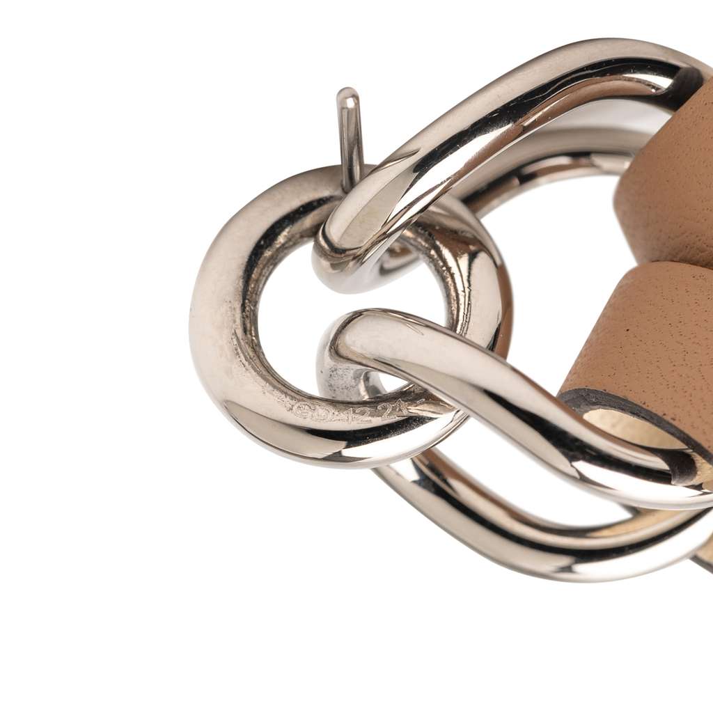 Hermès Palladium Plated and Swift Virevolte Push Back Earrings GM - Detail 1