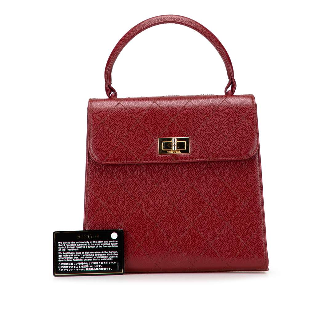 Chanel Reissue 2.55 Quilted Caviar Top Handle Flap - Image 13