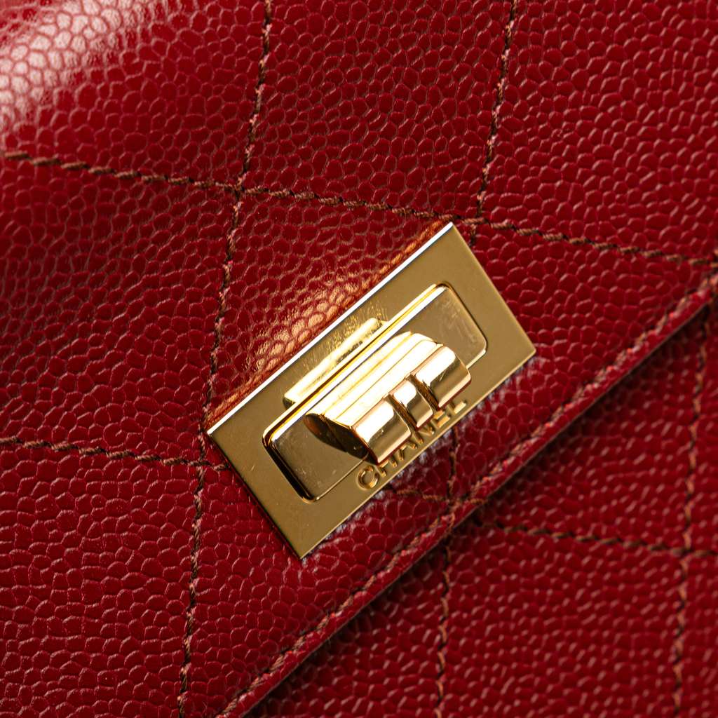 Chanel Reissue 2.55 Quilted Caviar Top Handle Flap - Image 11