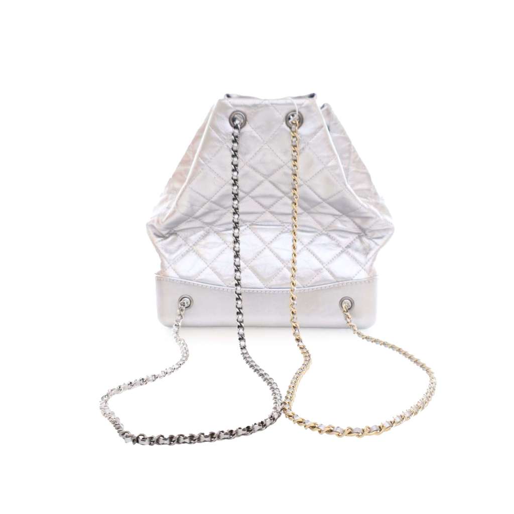 Chanel Crumpled Metallic Calfskin Gabrielle Backpack - Image 15