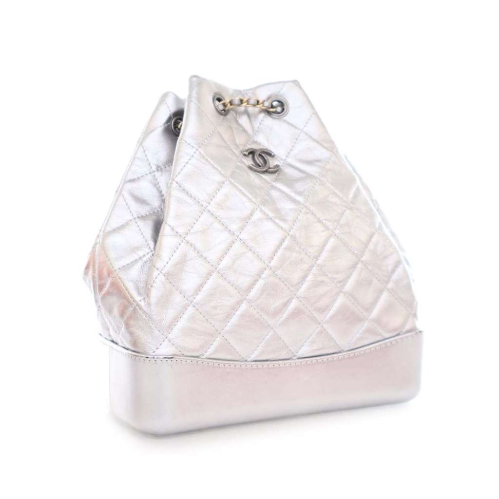 Chanel Crumpled Metallic Calfskin Gabrielle Backpack - Image 6